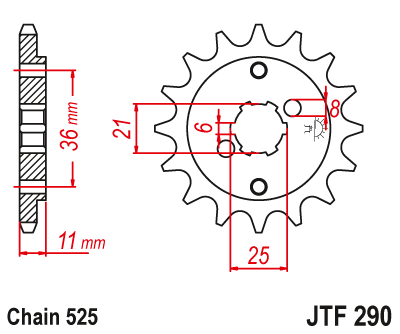 JT SPROCKETS gear wheel JTF290.14 (29014jt, -1)